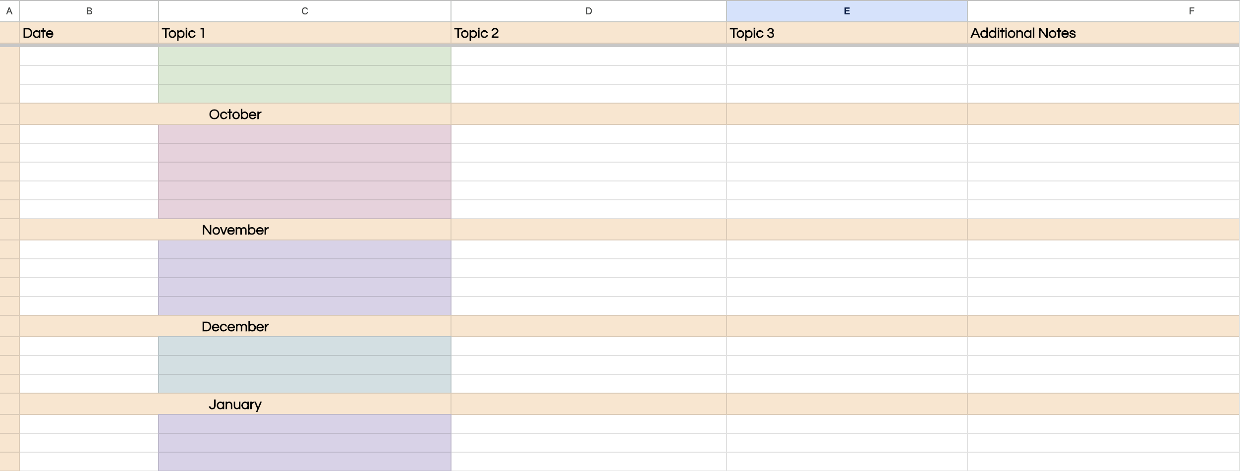 Google Sheets Example